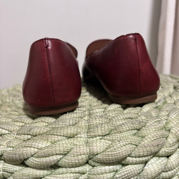 Madewell The Frances Skimmer in Pinot Noir Wine Red Leather Loafers Size 8.5 - Picture 9 of 11